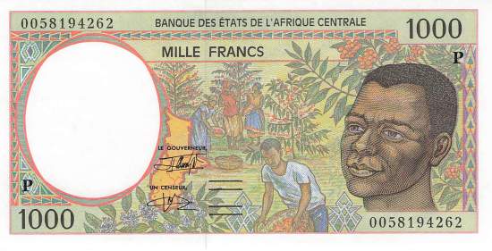 1000 Francs p.602Pg Tschad